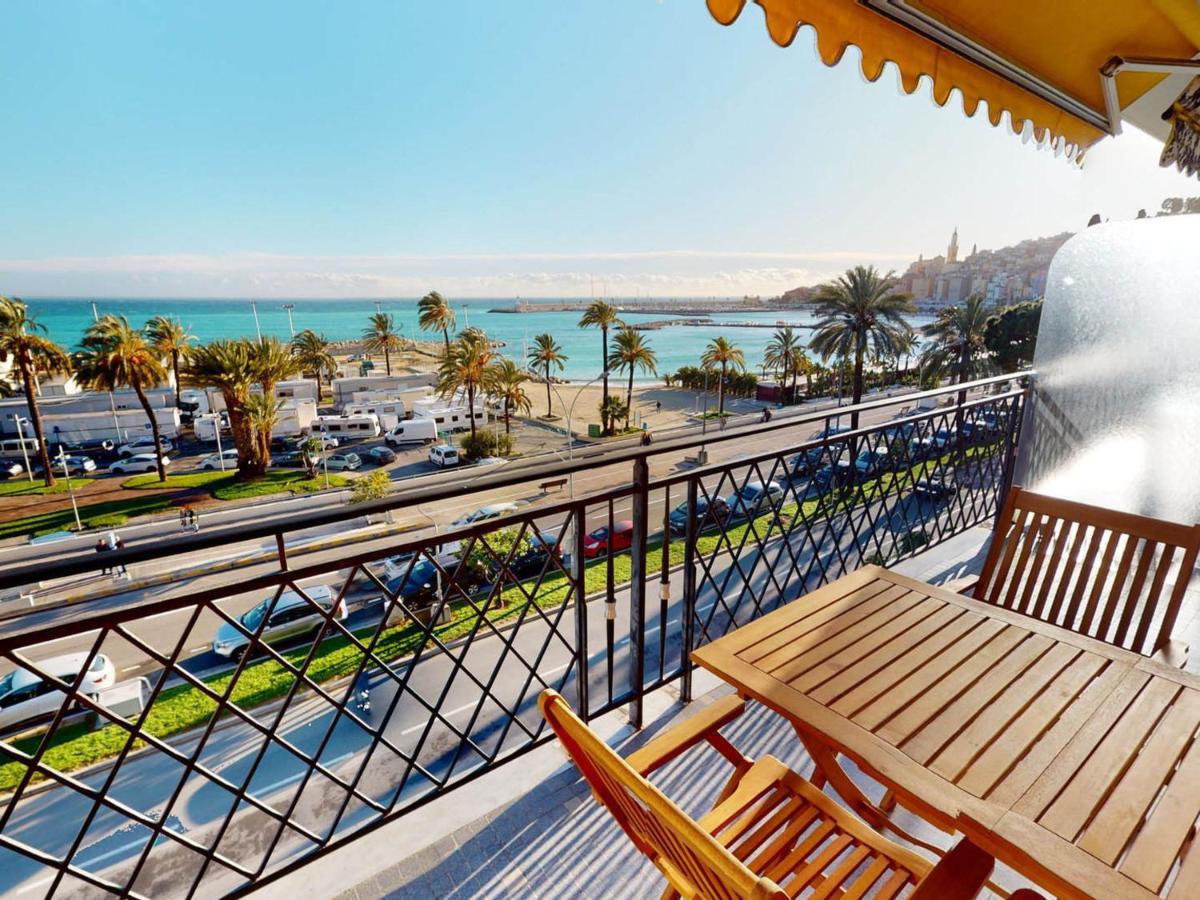 Studio Climatise Avec Terrasse Face Mer A Menton - Fr-1-196-208 Экстерьер фото